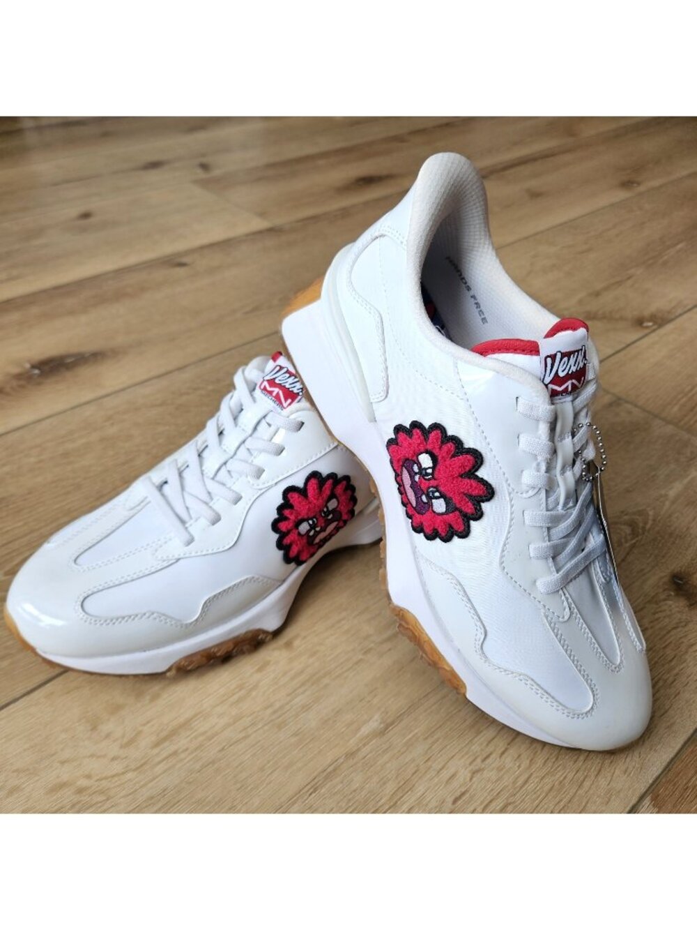 Skechers Womens Size 9 Mark Nason Slip-ins Neo Jogger Vexx Doodle White Red Art